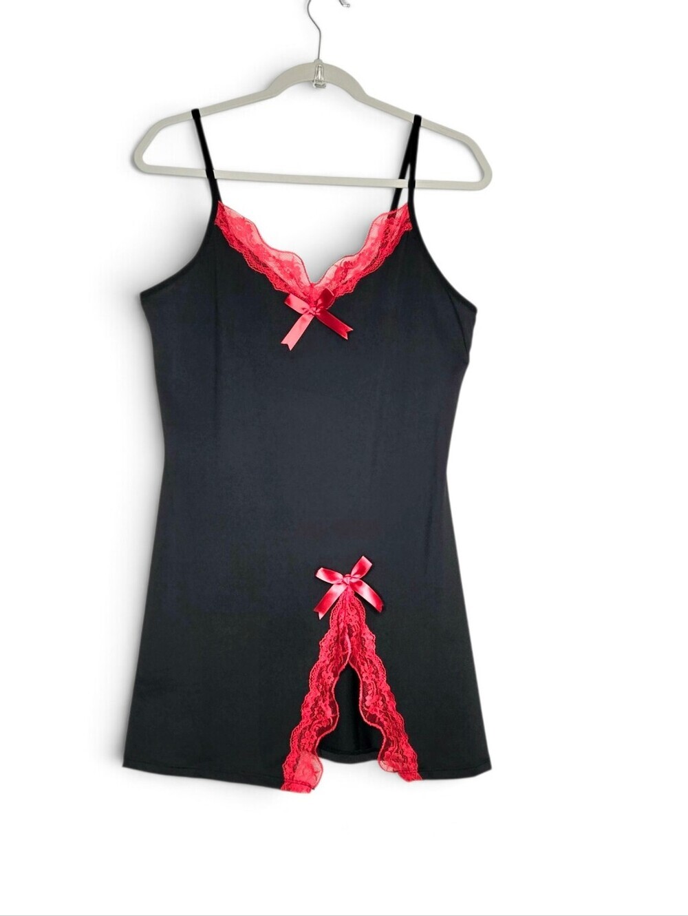 Black and Red slip/nightgown Size Med.